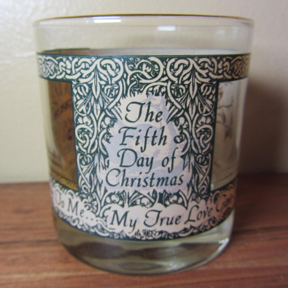 12 oz vintage Houze days 4/5/6 Peek-a-Boo 12 days of Christmas DOF (W4448)